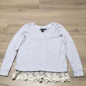 Miss Chievous Long Sleeve Tunic with Lace Trim Size XS
